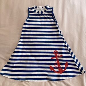 Nautical - Sleeveless Summer Dress